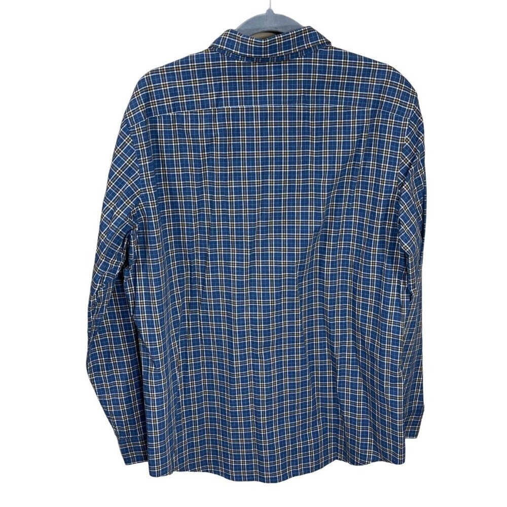 Banana Republic Men's Button Front Shirt Blue Plaid Long Sleeve Size L Large - Picture 2 of 5